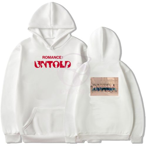 KPOP ENHYPEN - Romance: Untold fehér kapucnis pulóver (hoodie) KÉTOLDALAS