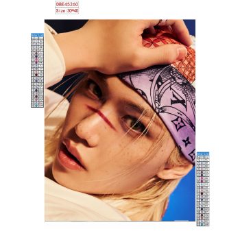   Felix (Stray Kids) gyémántszemes kirakó szett (diamond painting)