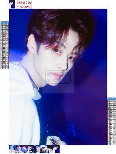 Lee Know (Stray Kids) gyémántszemes kirakó szett (diamond painting)