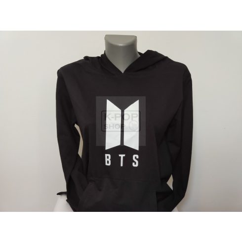 KPOP BTS fekete hoodie - kétoldalas