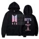 KPOP BTS fekete kapucnis pulóver (hoodie) KÉTOLDALAS