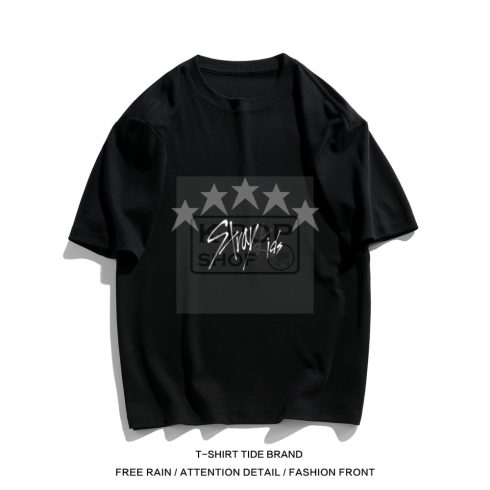 KPOP STRAY KIDS - 5-Star fekete póló