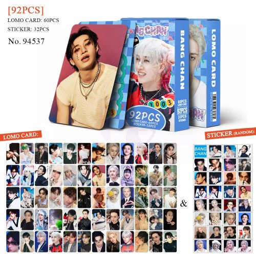 KPOP STRAY KIDS - Bangchan lomo card (60 db) + matricacsomag (32 db)