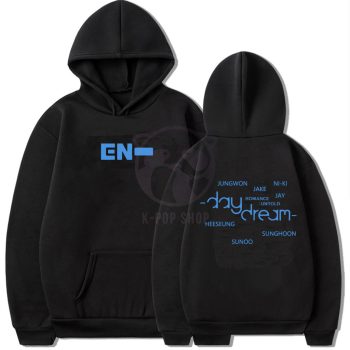   KPOP ENHYPEN - Romance: Untold -daydream- fekete kapucnis pulóver (hoodie) KÉTOLDALAS