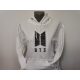 KPOP BTS fehér hoodie - kétoldalas