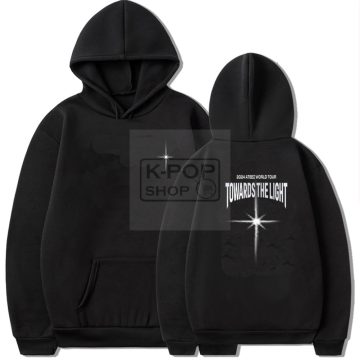   KPOP ATEEZ - 2024 World Tour fekete kapucnis pulóver (hoodie) KÉTOLDALAS