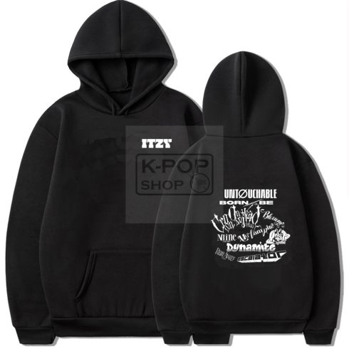 KPOP ITZY - Born To Be fekete kapucnis pulóver (hoodie) KÉTOLDALAS
