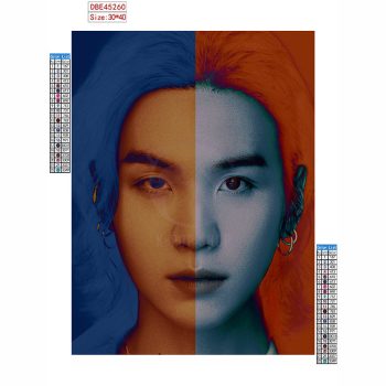   Agust D (Suga - BTS) gyémántszemes kirakó szett (diamond painting)