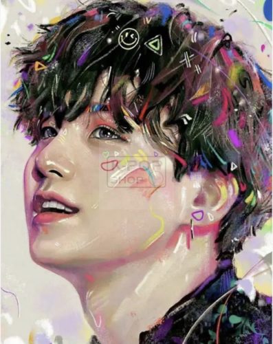 Suga (BTS) gyémántszemes kirakó szett (diamond painting)