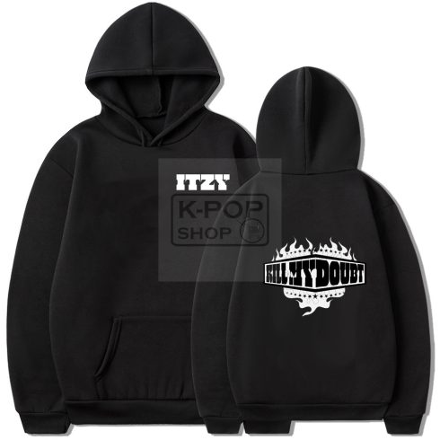 KPOP ITZY - Kill My Doubt fekete kapucnis pulóver (hoodie) KÉTOLDALAS