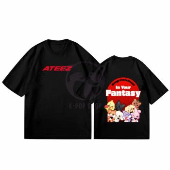 KPOP ATEEZ - In Your Fantasy fekete póló KÉTOLDALAS