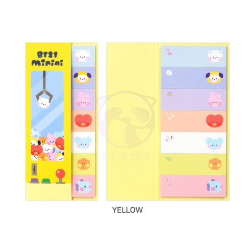 KPOP BT21 oldaljelölő, könyvjelző matrica szett