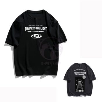   KPOP ATEEZ - Towards The Light: Will To Power World Tour fekete póló KÉTOLDALAS