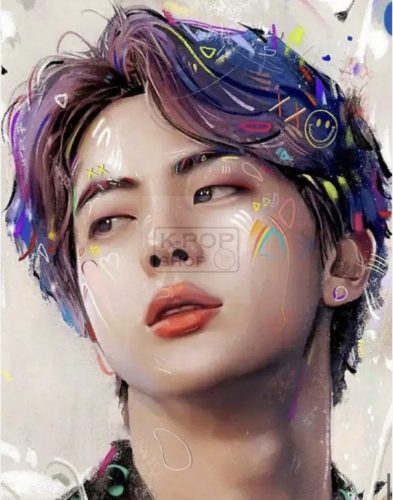 Jin (BTS) gyémántszemes kirakó szett (diamond painting)