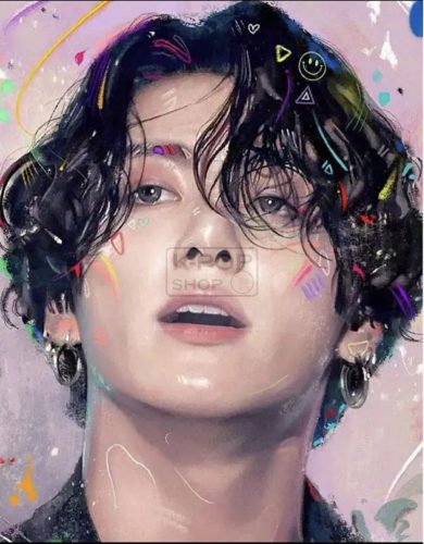 Jungkook (BTS) gyémántszemes kirakó szett (diamond painting)