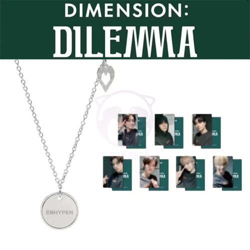 KPOP ENHYPEN - Dimension: Dilemma nyaklánc + 7 db fotókártya + díszdoboz