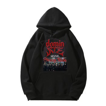   KPOP STRAY KIDS - dominATE fekete kapucnis pulóver (hoodie) 